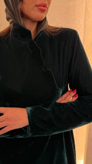 Alternative view of Green Velvet abaya