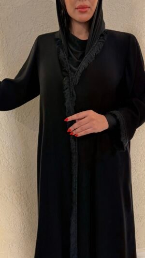 Alternative view of Black abaya