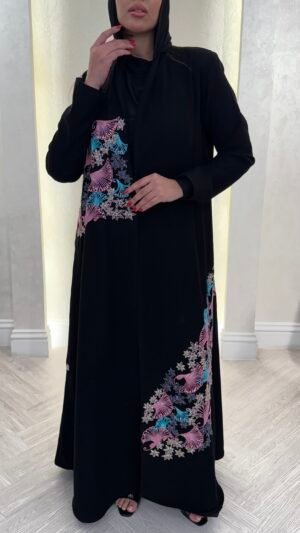 Alternative view of Colorful embroidery abaya